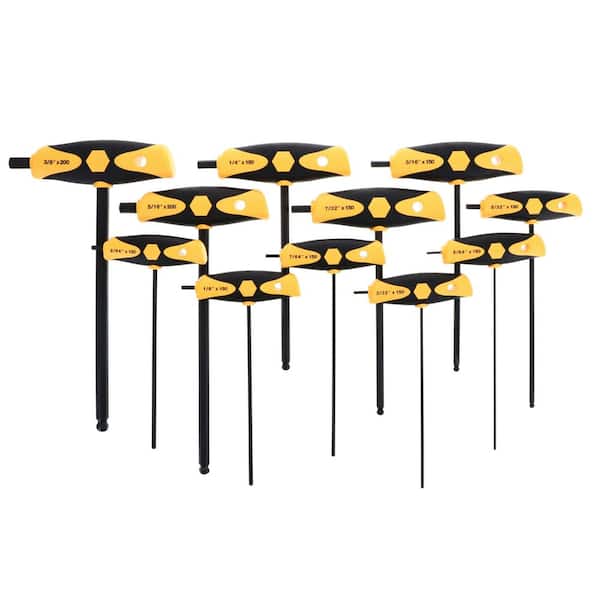 SoftGrip Hex Key SAE T-Handle Set (11-Piece)