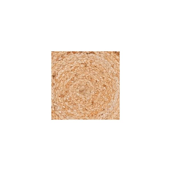 Natural Fiber 6 x 6 Natural Basket Weave Round Rug