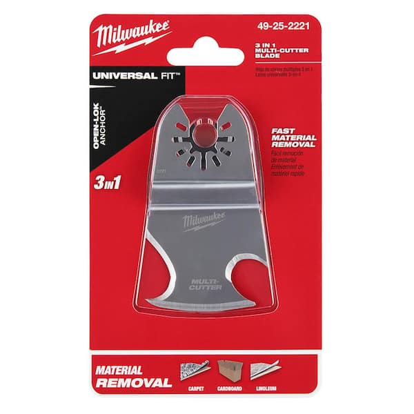 Milwaukee 49-25-2221 OPEN-LOK 3-in-1 Multi-Cutter Scraper Blade