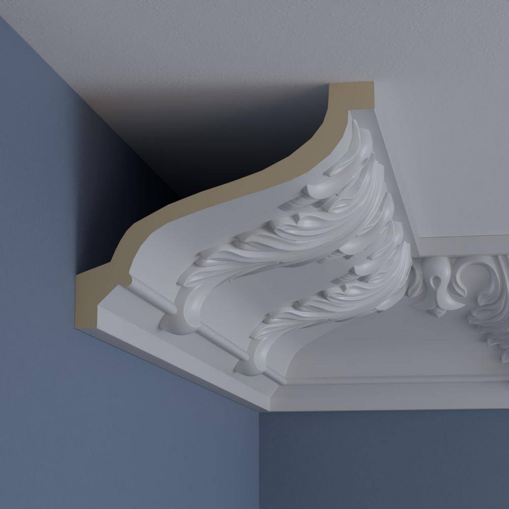 Primed White Polyurethane Alexandria Crown Moulding Sample