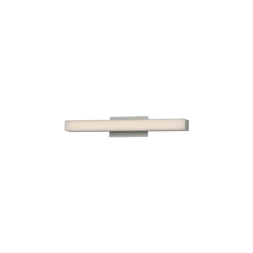 Brink 18" Slim Nickel LED Bath Bar with Dimmable Light