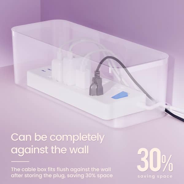 Lukyamzn Cable Management Box Set with Cord Organizer for Desk Pet