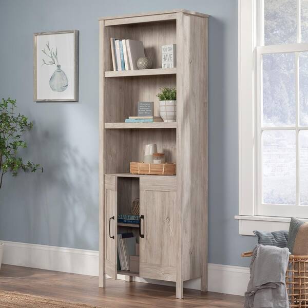 SAUDER Select 72.008 in. Tall Chalk Oak Engineered Wood 5-Shelf