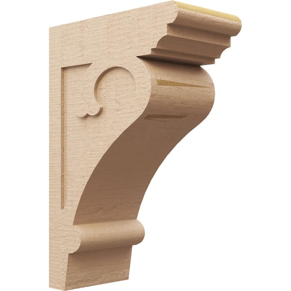 Ekena Millwork Classic Series 2 11 in. x 22 in. x 33 in. Mayflower Rough Cedar Woodgrain Timberthane Polyurethane Corbel in Primed Tan