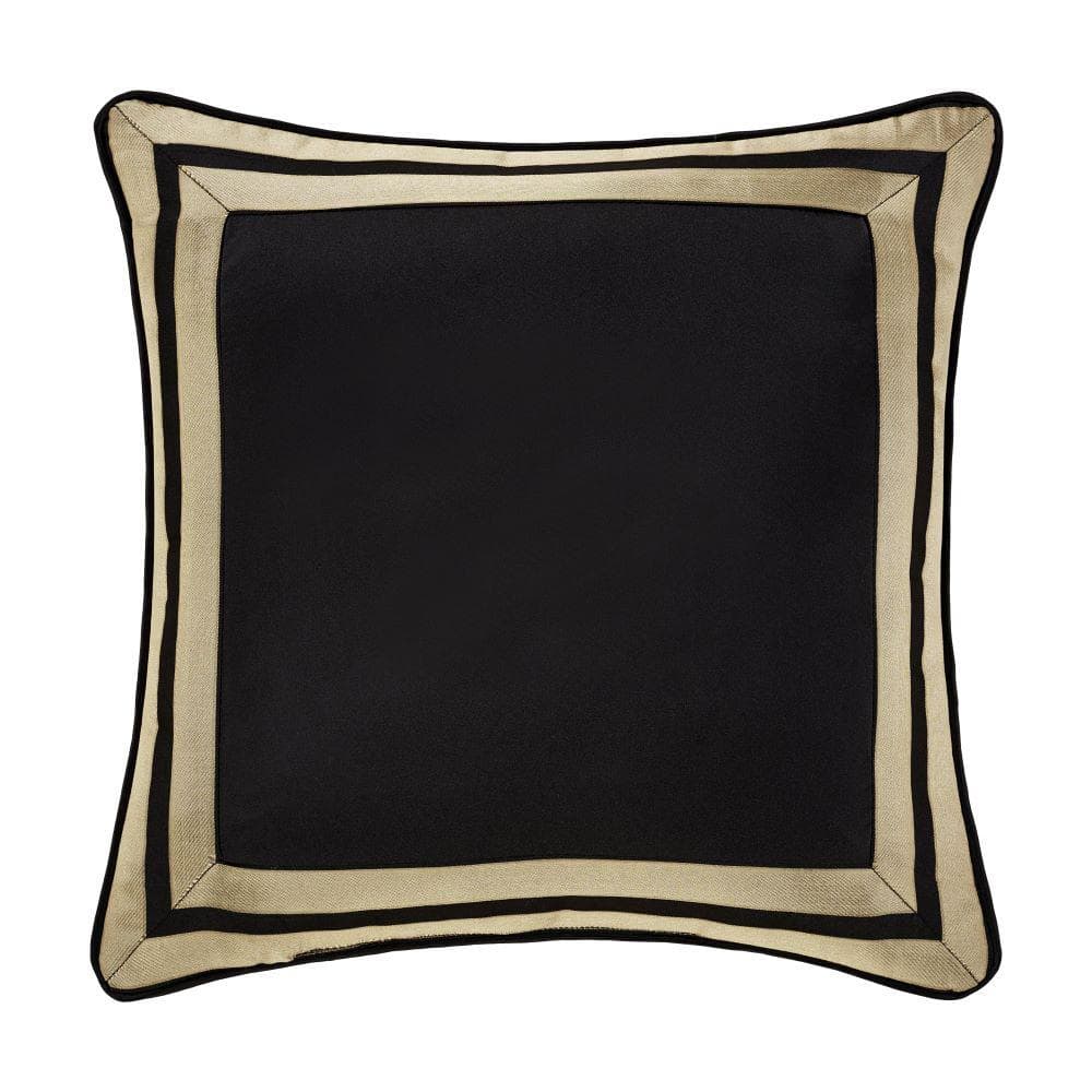 Charleston Black Polyester 20 Square Decorative Throw Pillow 20X20