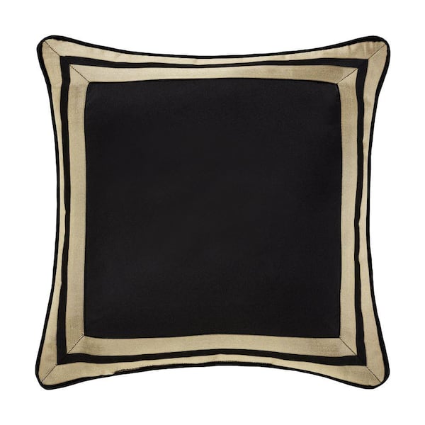 Unbranded Charleston Black Polyester 20" Square Decorative Throw Pillow 20X20"