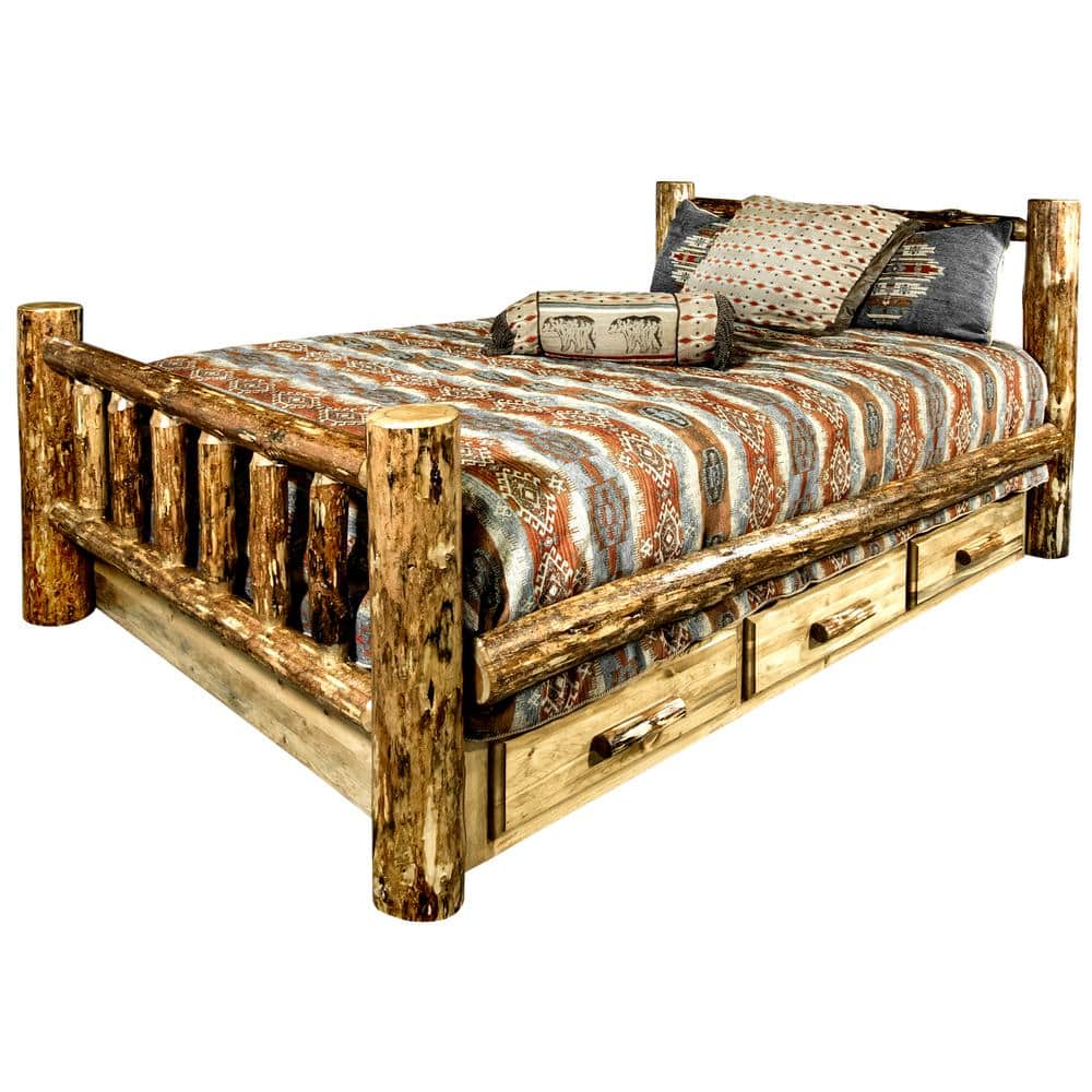Puritan Pine California King Platform Bed with Storage Drawer