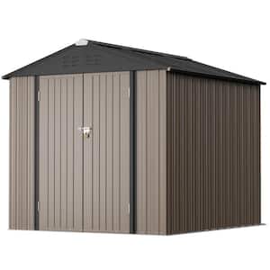 4 ft. W x 6 ft. D Outdoor Storage Metal Shed Lockable Metal Garden Shed for Backyard Outdoor (24 sq. ft.)