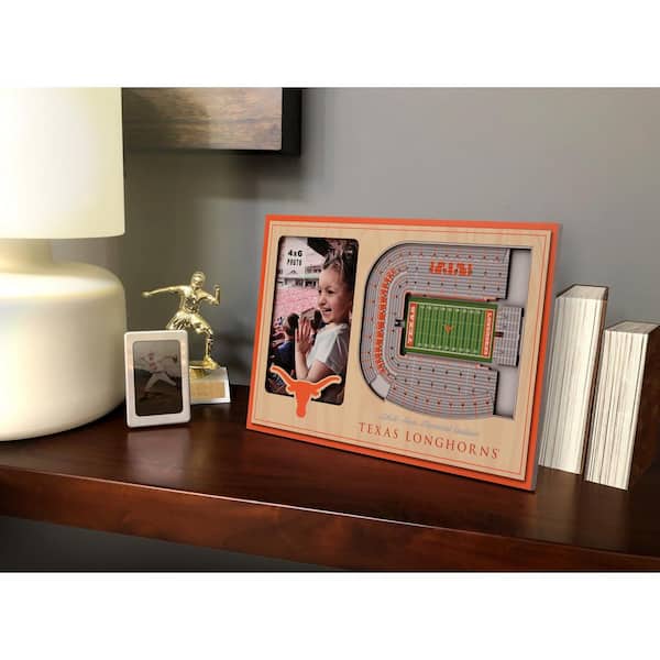 NCAA Texas Longhorns Team Colored 3D StadiumView with 4 in. x 6 in. Picture Frame