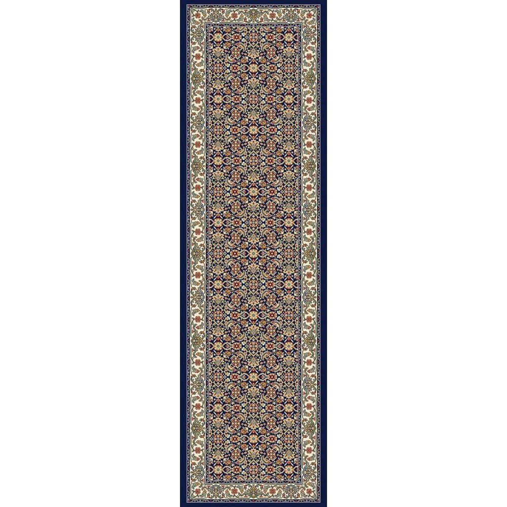 Home Decorators Collection Hughes Navy 2 ft. x 8 ft. Indoor Runner Rug ...