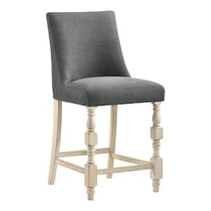 Besta Ivory and Dark Gray Counter Height Chair (Set of 2)