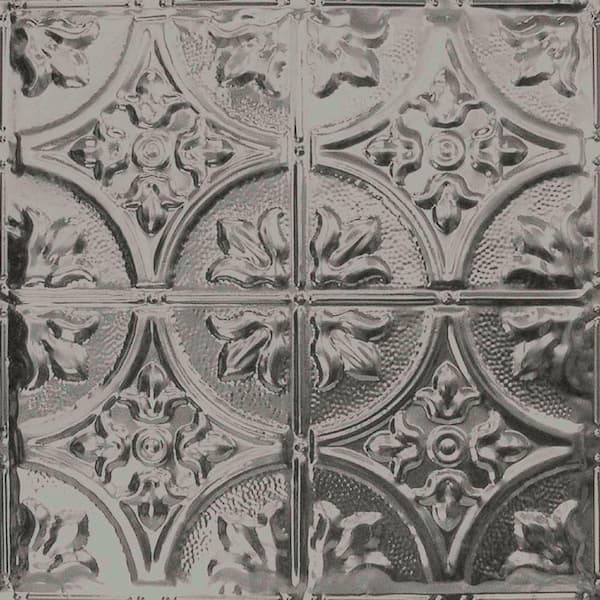 AMERICAN TIN CEILINGS Pattern #2 in Unfinished 2 ft. x 2 ft. Nail Up Tin Ceiling Tile (20 sq. ft./Case)
