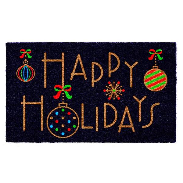 Calloway Mills Happy Holidays 17 in. x 29 in. Coir Door Mat
