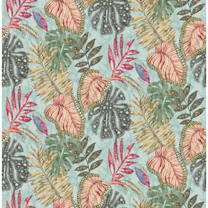 Cozumel Mist Tropical Palm Vinyl Peel and Stick Wallpaper Roll (Covers 30.75 sq. ft.)