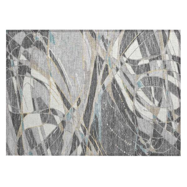 Chantille Machine Washable Indoor/Outdoor Abstract ACN2862 Gray 3 ft. x 4 ft. Area Rug