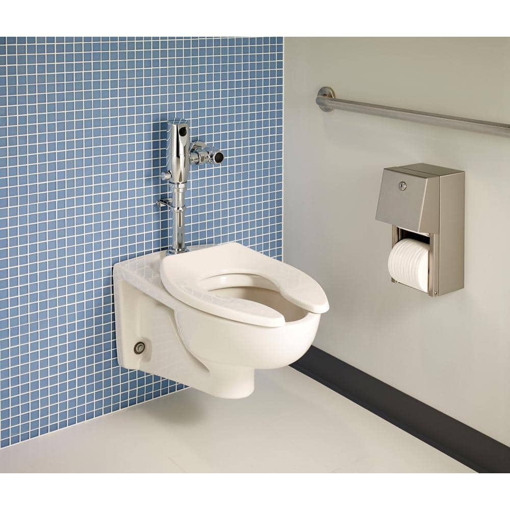 White Elongated Wall Mounted Dual Flush Toilet