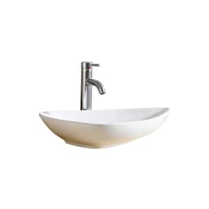 Modern White Ceramic Specialty Vessel Sink