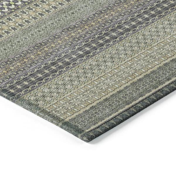 Chantille ACN527 Sage 2 ft. 3 in. x 7 ft. 6 in. Machine Washable Indoor/Outdoor Geometric Runner Rug