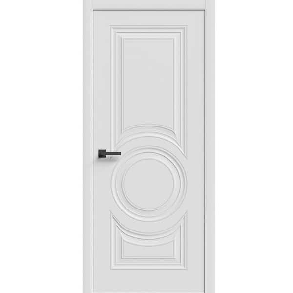 7801 28 in. x 80 in. Sold Core White Color Wood Interior Door Kit with Quick Assemble Jamb