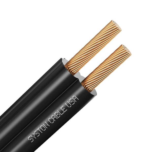 50 ft. Black 14/2 Stranded Bare Copper Low-Voltage Landscape Lighting Wire for Outdoor Spotlight Pathway Lighting