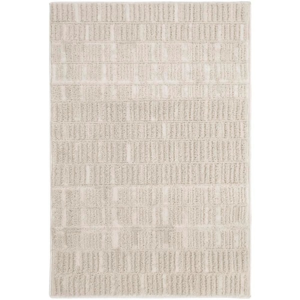 Nordic Ivory 2 ft. x 3 ft. All-Over Design Contemporary Area Rug