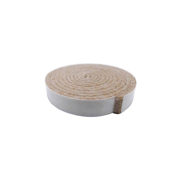 Everbilt 1/2 in. x 58 in. Beige Felt Strip Heavy-Duty Self-Adhesive Furniture Pad