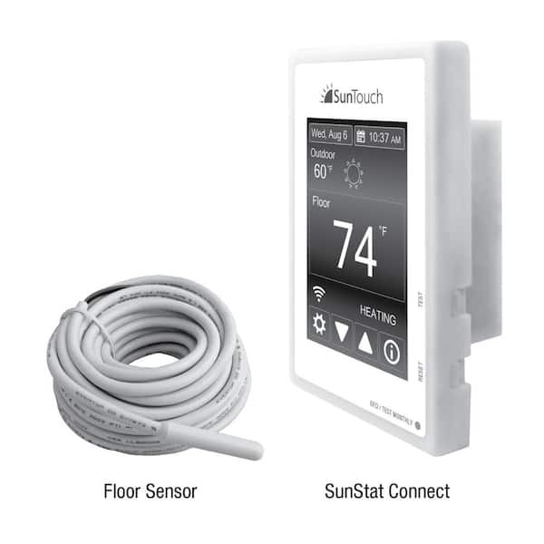 Carevas Home Programmable Thermostat for Radiant Floor Heating System Smart  Touchscreen Heat Only Thermostat for In Floor Heating System 95-240V