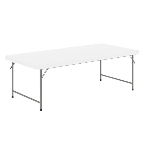 Paige Granite White Plastic 4.93-Foot Kids Folding Table