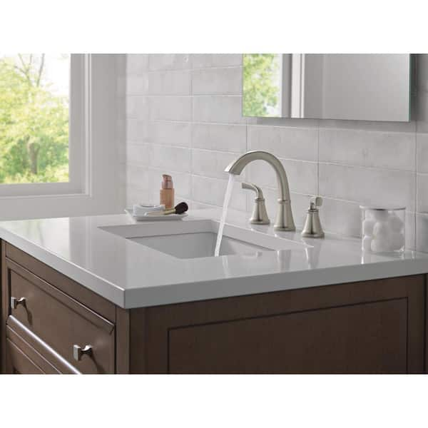 Geist 8 in. Widespread Double-Handle Bathroom Faucet in Spotshield Brushed Nickel