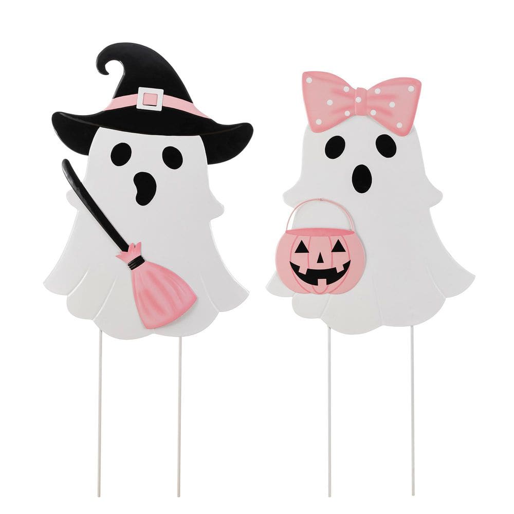 28 in. H Halloween Metal Ghosts Yard Stake 2-Pack price history on PriceWatchPro