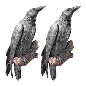 18 in. H The Raven's Perch Wall Sculpture (Set of 2)