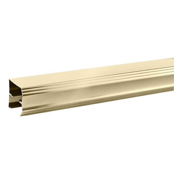Delta 60 in. Semi-Frameless Traditional Sliding Bathtub Door Track Assembly Kit in Polished Brass