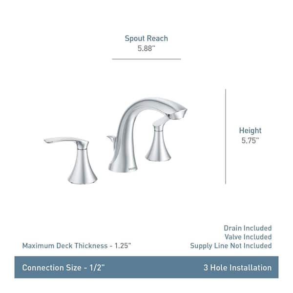 Darcy 8 in. Widespread 2-Handle High-Arc Bathroom Faucet in Spot Resist Brushed Nickel Darcy 8 in. Widespread 2-Handle High-Arc Bathroom Faucet in Spot Resist Brushed Nickel