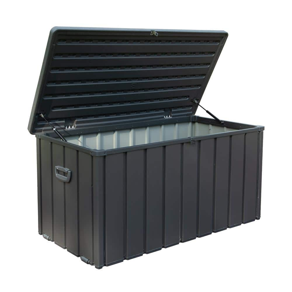 domi outdoor living 120 Gal. Louvered Deck Box LNCF0589-D - The Home Depot