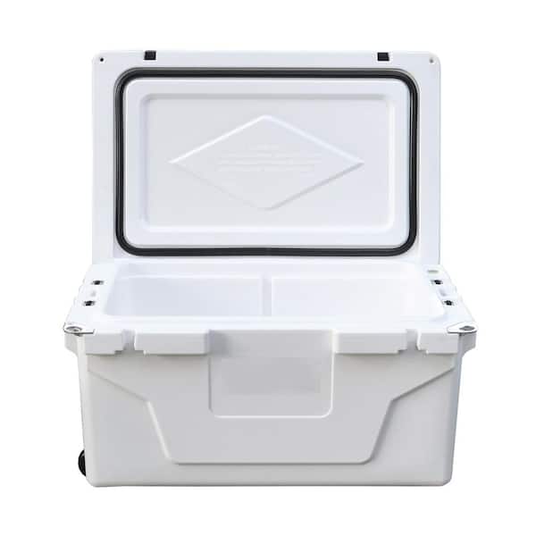 FOROUT Hard Cooler with Wheels and Handle, 42 Quart Ice Chest with Wheels  Keeping Ice Cold for Days, Great for The Beach, Boat, Travel,Fishing