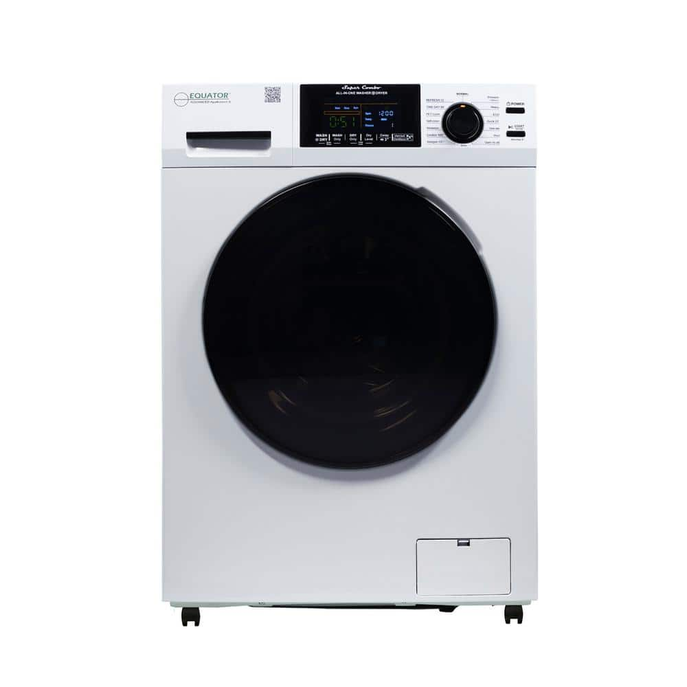 Equator 1.62 cu. ft./15 lbs. All-in-One Washer Dryer Combo Ventless/Vented Pet Plus Portability Kit in White