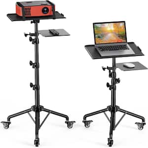 Projector Stand with Wheels, Laptop Tripod Stand with Mouse Tray and Bag