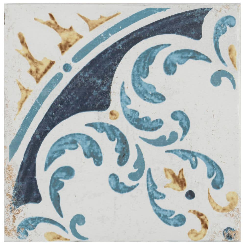 Sienna Terracotta Lotus Multi-Color 8.85 in. x 0.43 in. Matte Porcelain Floor and Wall Tile Sample price history on PriceWatchPro