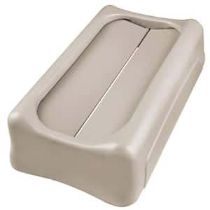 Rubbermaid Commercial Products Untouchable 23 Gal. Beige Square Trash ...