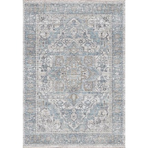 Jazz 5 ft. 3 in. X 7 ft. 7 in. Beige/Taupe/Blue Oriental Indoor Area Rug