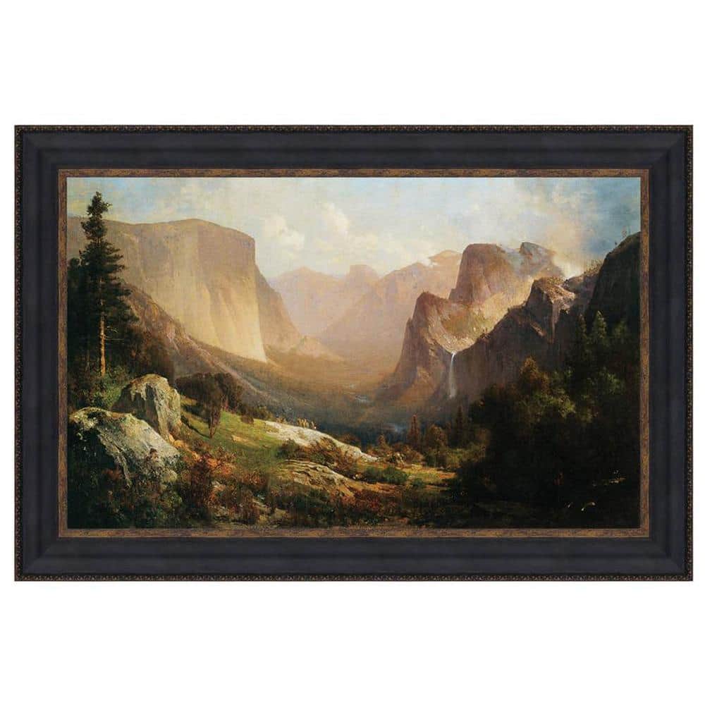 Design Toscano View of Yosemite Valley, 1865 by Thomas Hill Framed Nature  Oil Painting Art Print 15 in. x 20 in. DA4981 The Home Depot