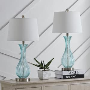 Denver 21 '' Blue Table Lamp Set With White Shade (Set of 2)