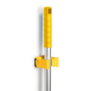 Universal Garage Wall Mount Tool Holder 3 in. Durable Plastic Mounts to Wall or Rail (Sold Separate) Yellow (2-Pack)
