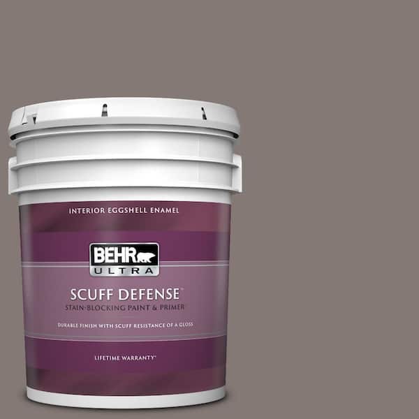BEHR ULTRA 5 gal. #N140-5 Complex Gray Extra Durable Eggshell Enamel Interior Paint & Primer