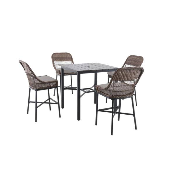 Reviews for Hampton Bay Beacon Park 5-Piece Brown Wicker Outdoor Patio