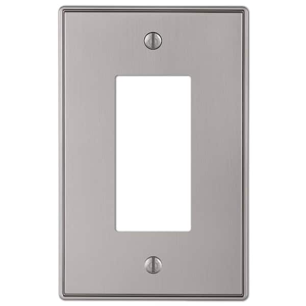 Brushed Nickel Switch Plate Outlet Cover Rocker GFCI Toggle Light Wall Plate 