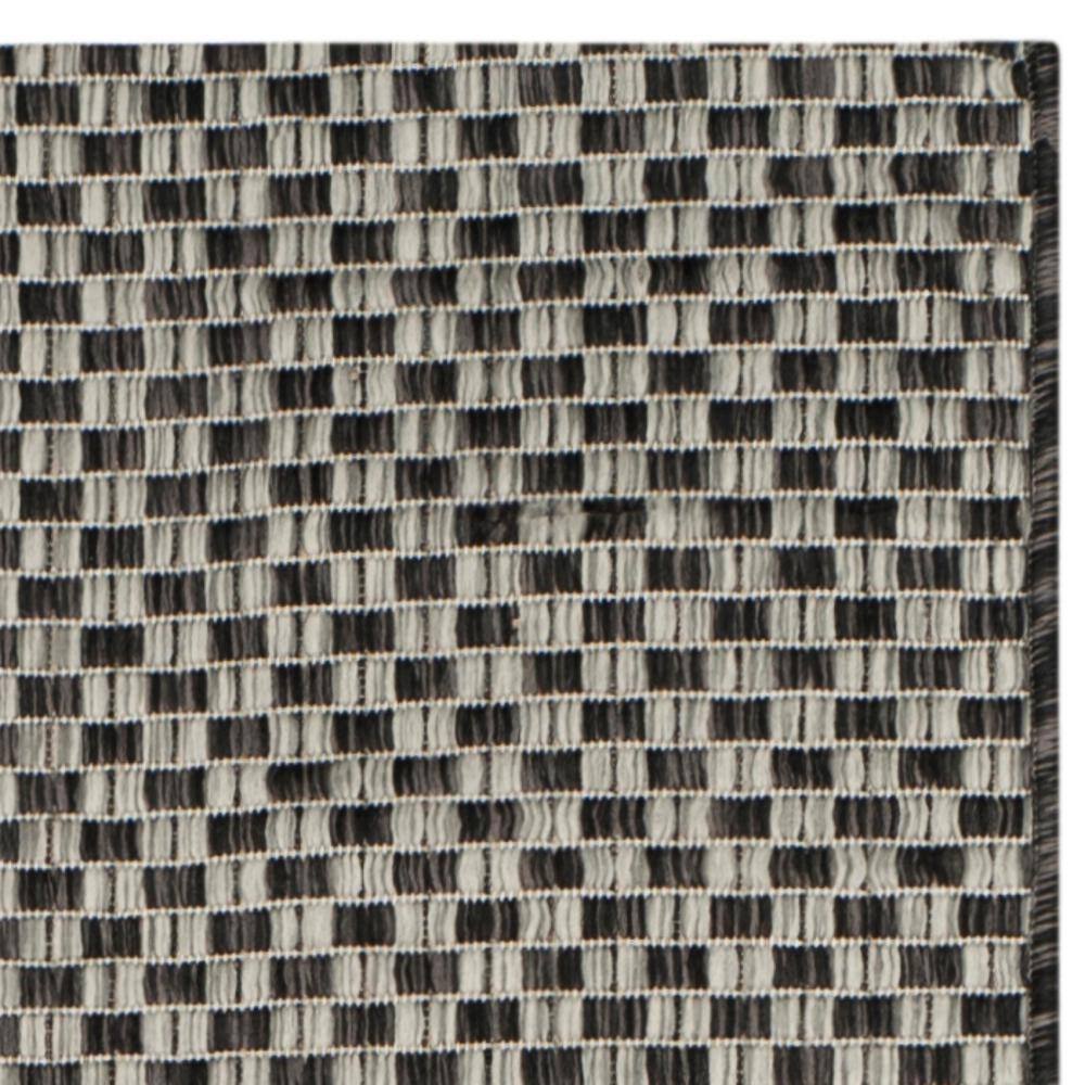 Round Gray Synthetic Easy Care Indoor/Outdoor Rug