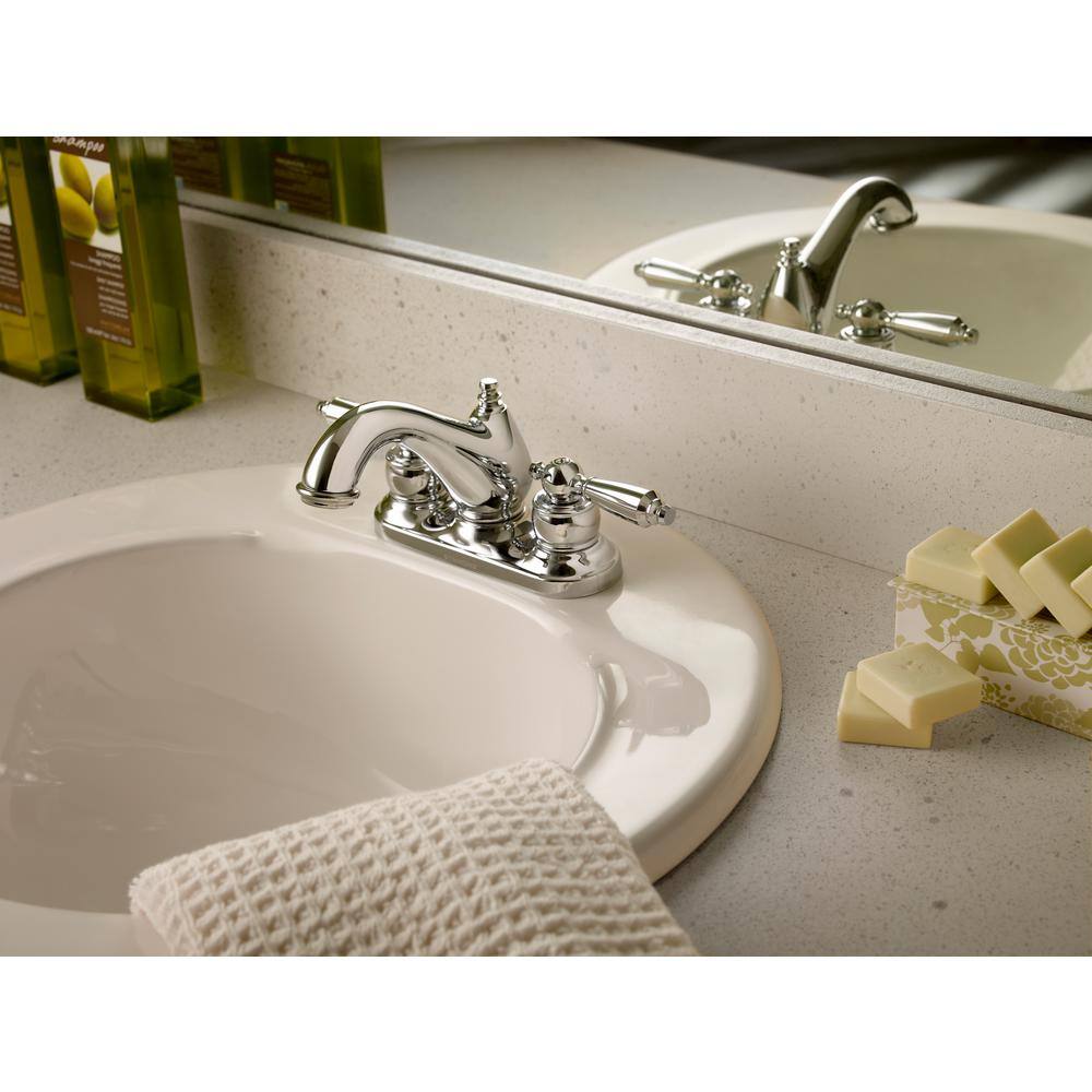 Allura Chrome 4-Inch Centerset Two Handle Bathroom Faucet