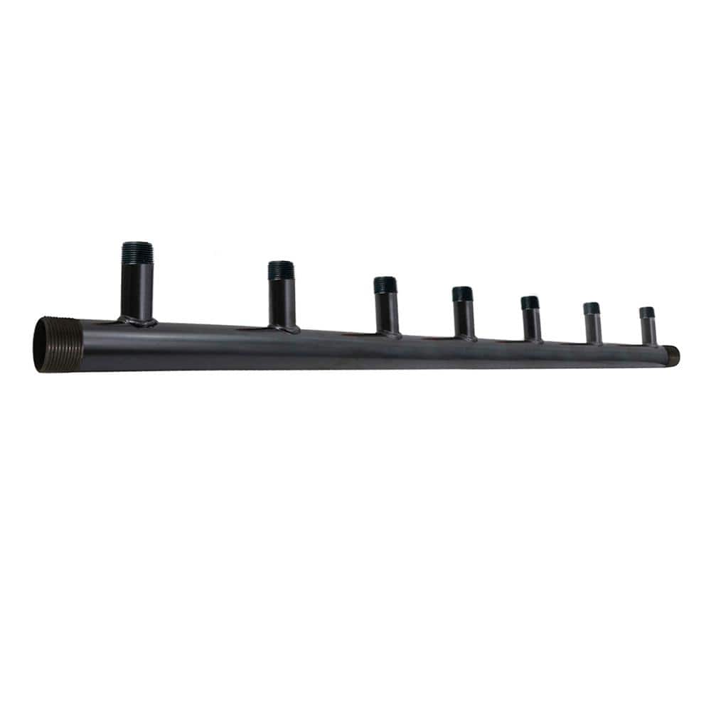Black Steel Manifold for Boiler Room Heating System, 2 in. Main Pipe with 7-Branches of 1 in. 7 in. Spacing price history on PriceWatchPro