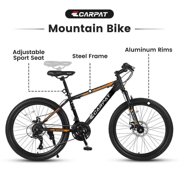 239 自転車 arancia Cesicia 26 in. Orange Aluminium Mountain Bike with 21 Speed and